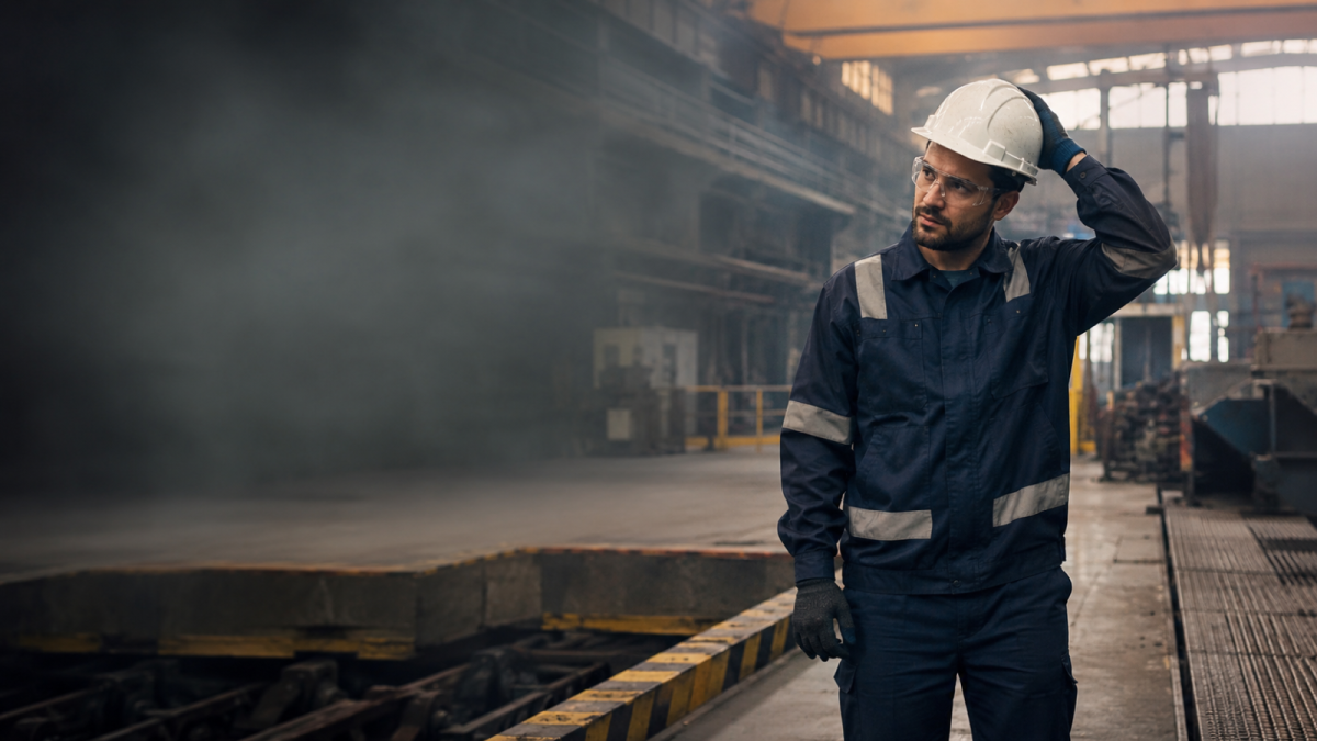persona che pensa alla sicurezza sul lavoro