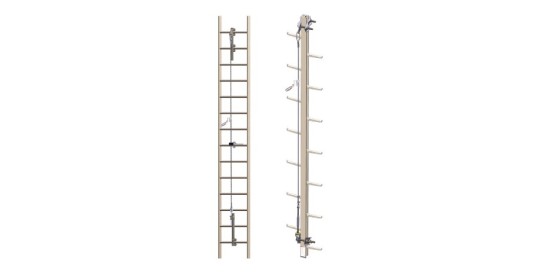 Scala verticale fissa con dispositivo anticaduta