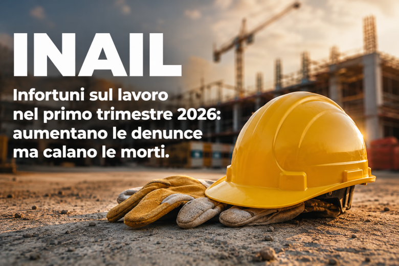 Infortuni sul lavoro nel primo trimestre 2026: aumentano le denunce di infortunio ma calano le morti